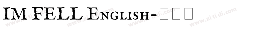 IM FELL English字体转换